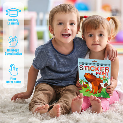 Sticker Activity Book for Kids, Sticker by Number Travel Toy