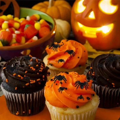 Halloween Spider Decorations 50-500PCS Black Plastic Spider Props