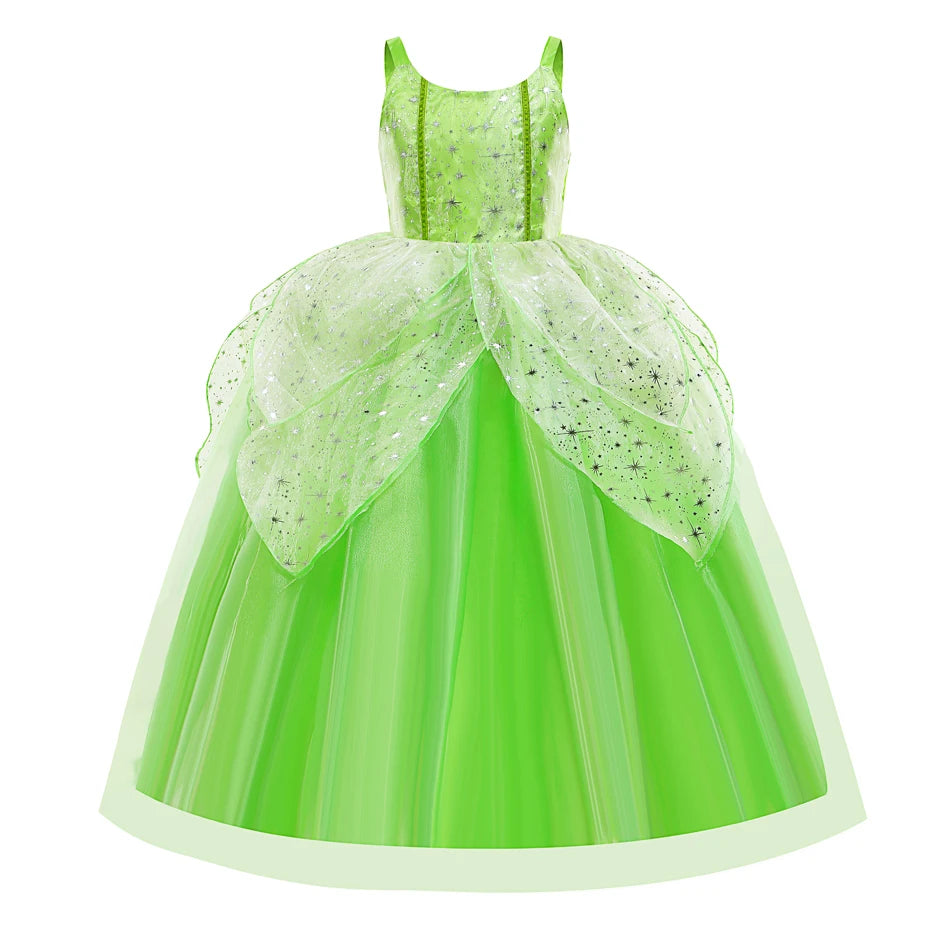 Girls Fairy Costume Dress with Wings for Halloween & Parties