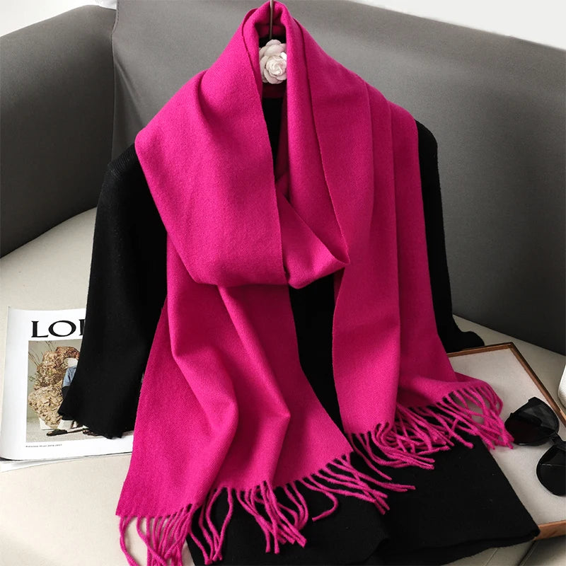 Women's Winter Scarf – Long Warm Solid Shawl Wrap
