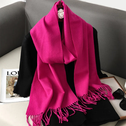 Women's Winter Scarf – Long Warm Solid Shawl Wrap