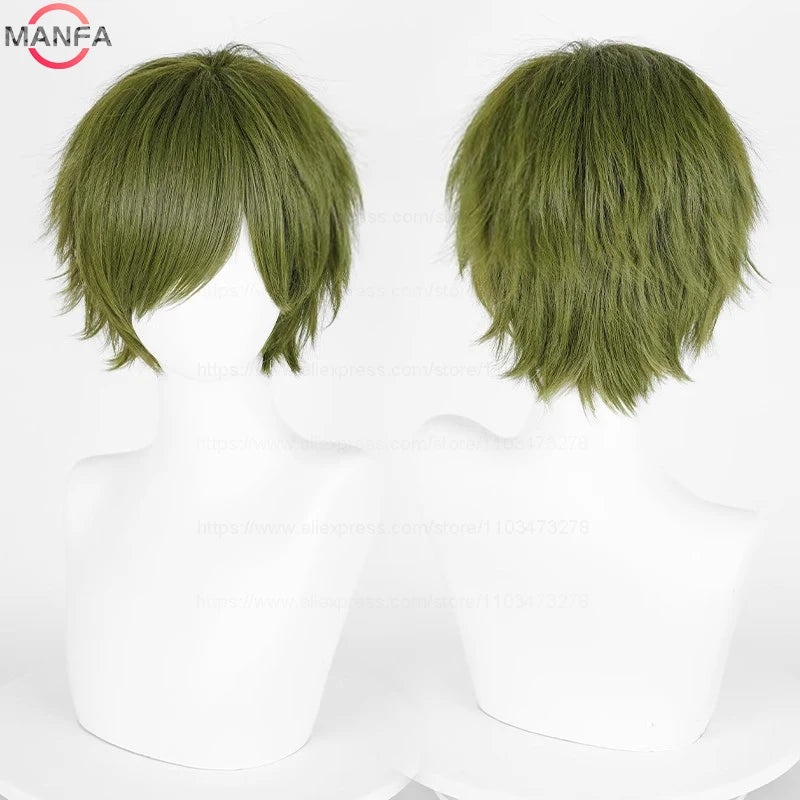 Short Cosplay Wig – 30cm Straight Heat Resistant Synthetic Hair