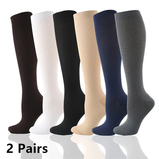 Men's Compression Socks 15-25 mmHg Knee High Sports Socks