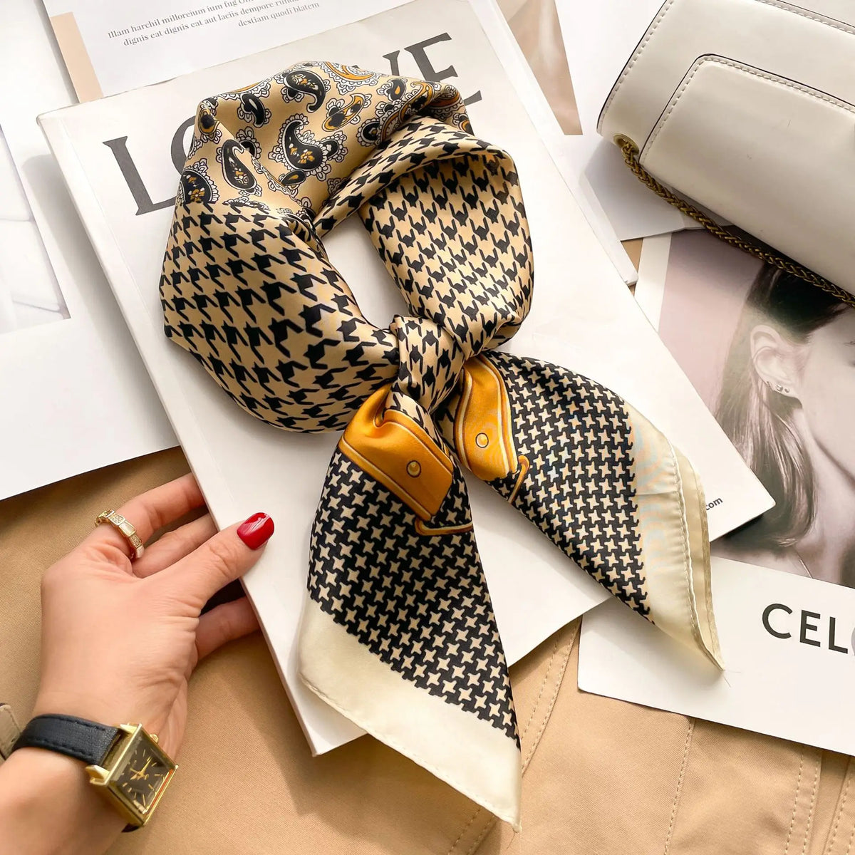 Women’s Square Scarf – Printed Head & Neck Fashion Accessory