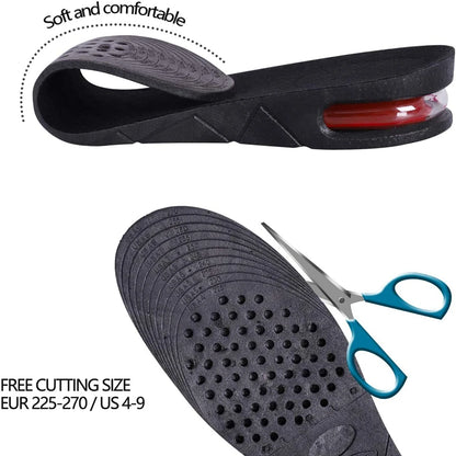 Height Increase Insoles Adjustable Elevator Shoe Lifts 3-9cm