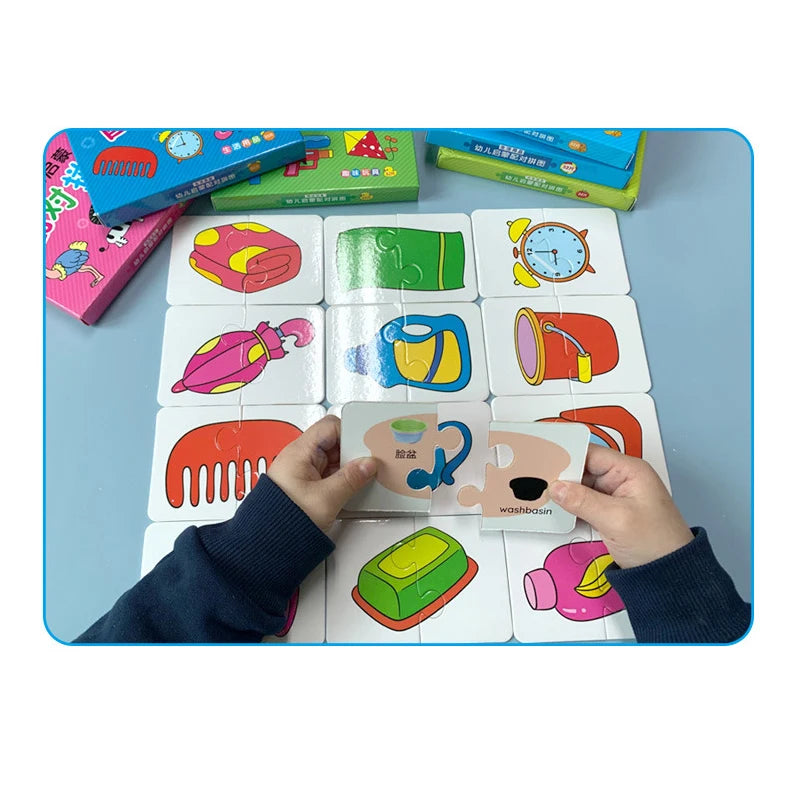 Montessori Matching Cards, Educational Puzzle Toy for Toddlers