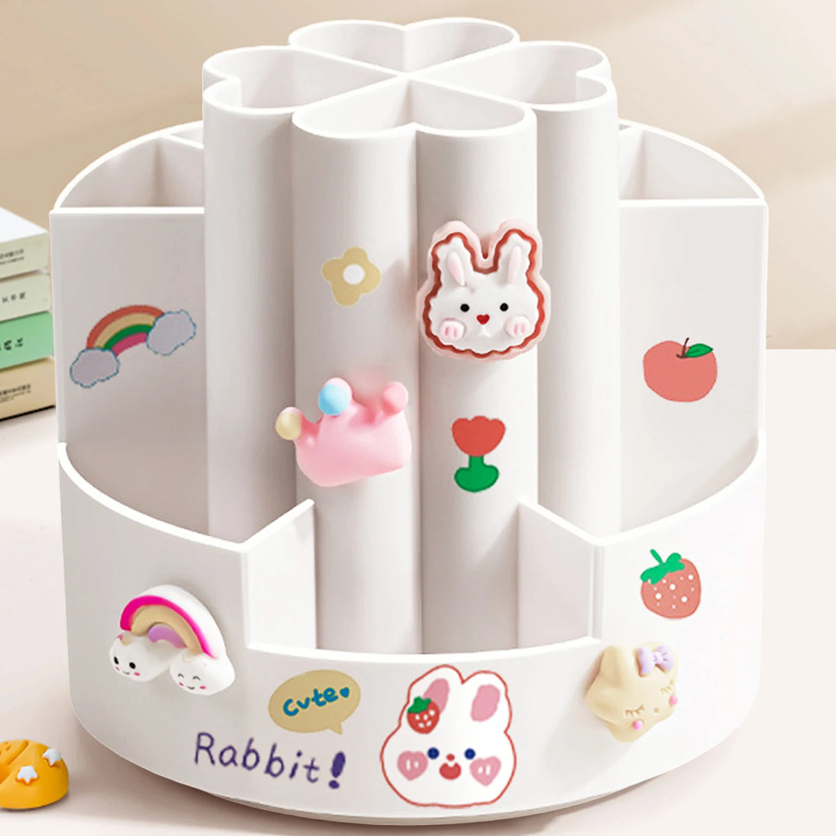 Rotating Pen Holder – Large Capacity Desk Organizer for Office & Study