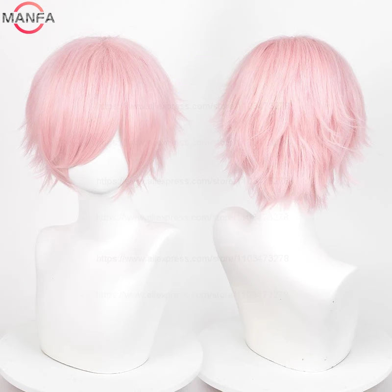 Short Cosplay Wig – 30cm Straight Heat Resistant Synthetic Hair