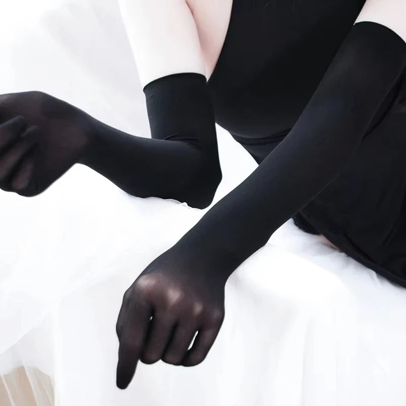 Women’s Long Gloves Elbow Length Nylon Party Costume Gloves