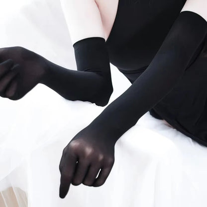 Women’s Long Gloves Elbow Length Nylon Party Costume Gloves