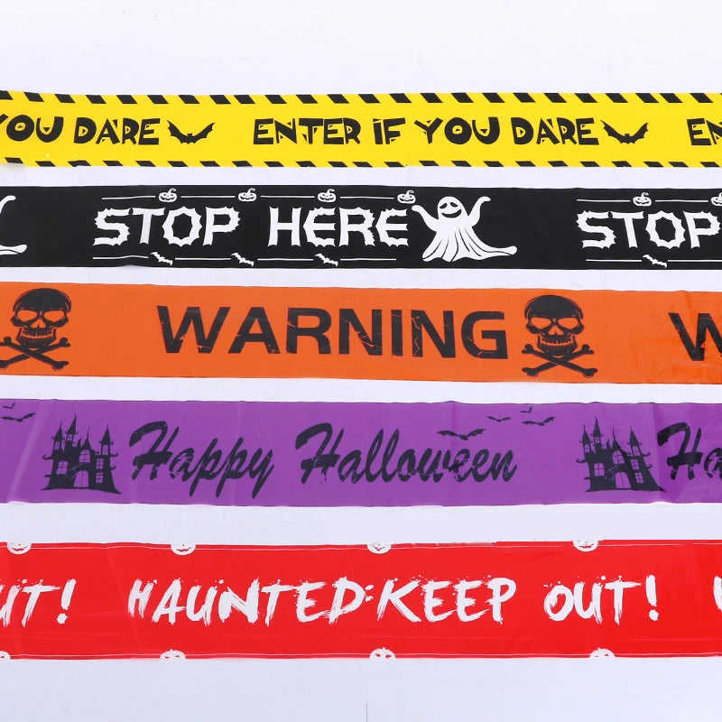 Halloween Warning Tape – 6M Skull Caution Party Decoration