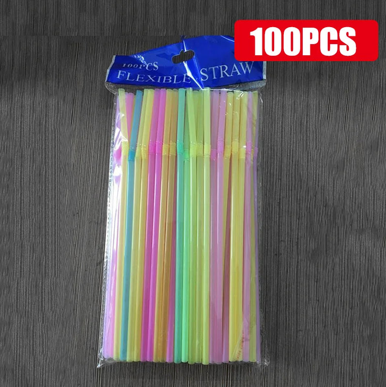 Reusable Drinking Straws Multicolor Bendable Party Straws