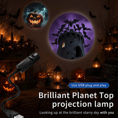 Halloween Projection Lamp, USB LED Ghost Bat Spider Light