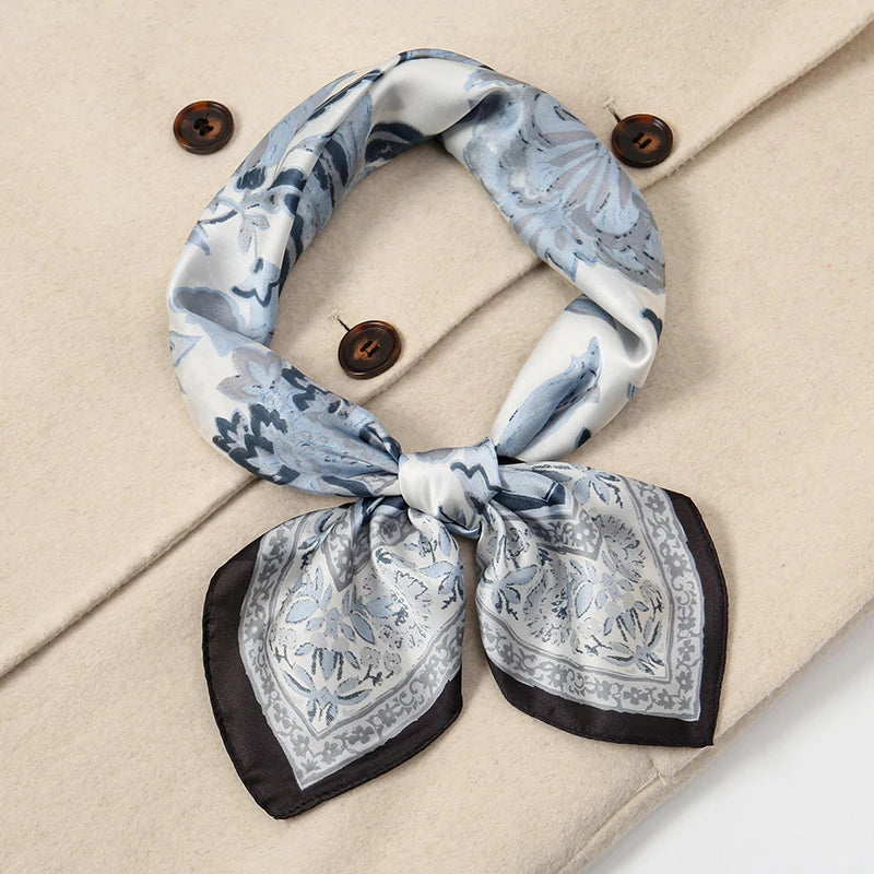 Women's Square Scarf 70x70cm Satin Print Wrap