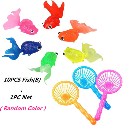 10PCS Goldfish Bath Toys – Floating Fish Water Play Set for Kids