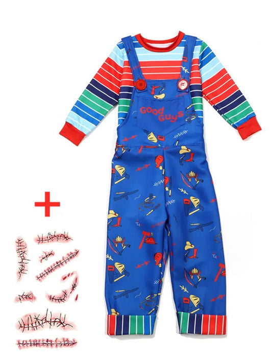 Kids Halloween Costume, Horror Bib Pants and Top Set
