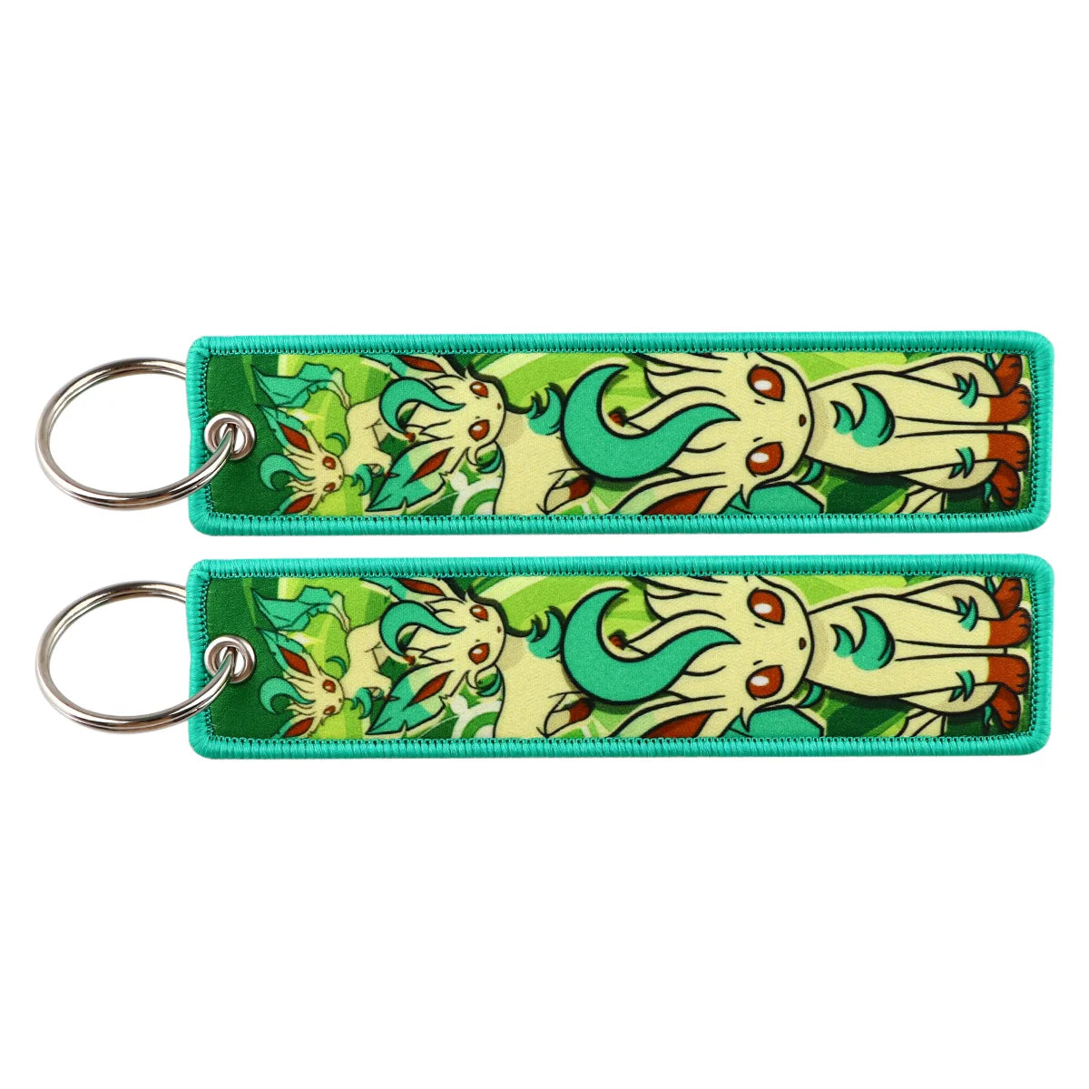 Embroidered Keychain Double-Sided Key Fob for Car & Motorcycle