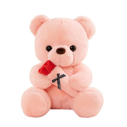 Rose Bear Plush, 25cm Romantic Bear Plush Gift