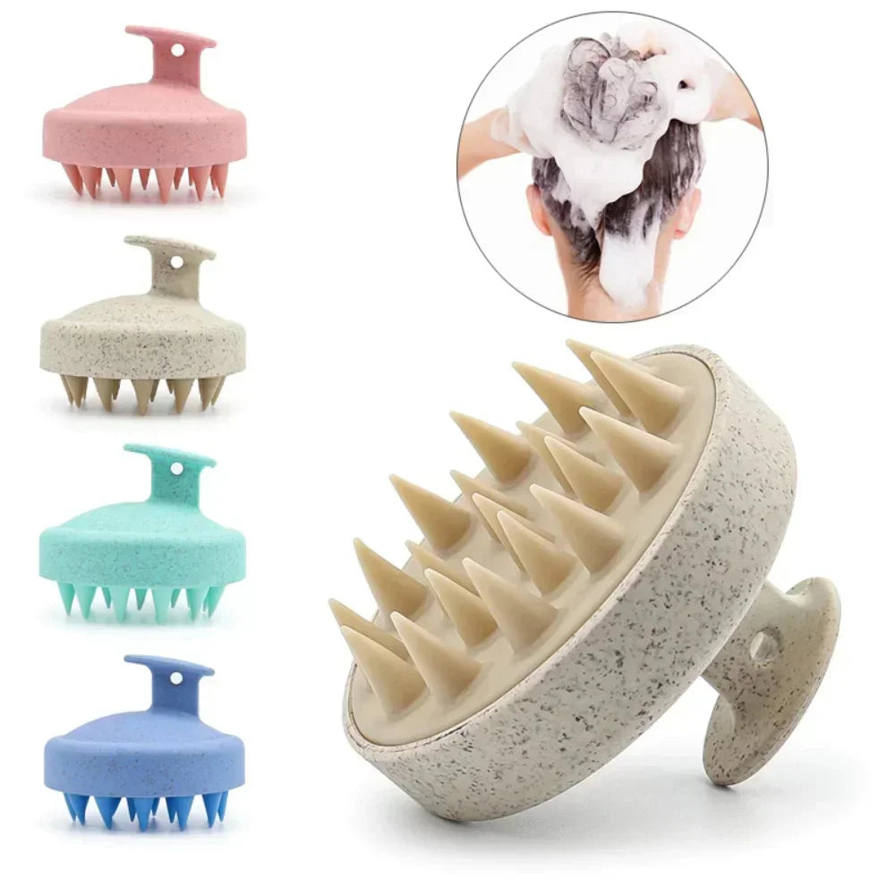 Scalp Massager Shampoo Brush with Soft Silicone Teeth