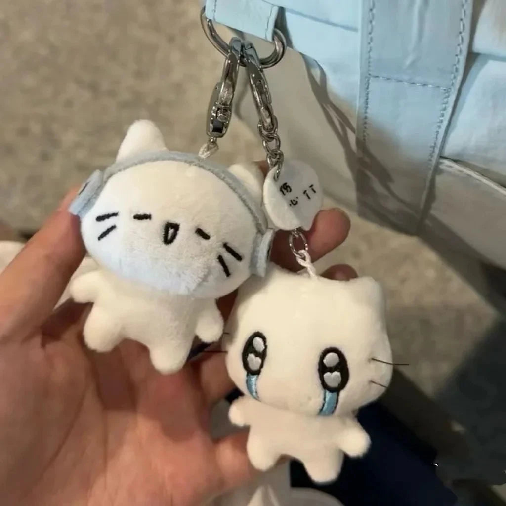 Plush Cat Keychain Cute Cartoon Bag Charm Backpack Pendant