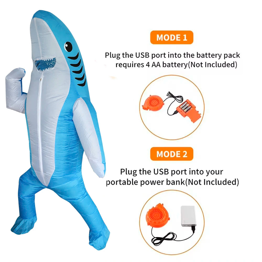 Shark Inflatable Costume – Fun Halloween & Christmas Suit