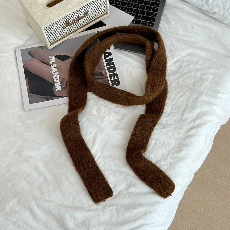 Women’s Winter Scarf – Plush Plaid Long Knit Warm Wrap