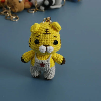 Rabbit Keychain Cute Crochet Animal Keyring for Bags and Gifts