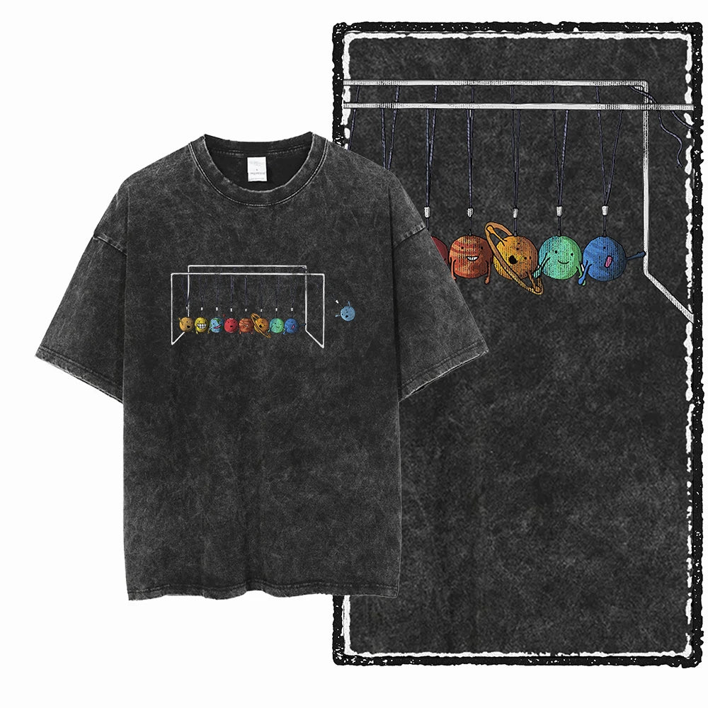 Space T Shirt for Men  Astronaut Graphic Cotton Tee