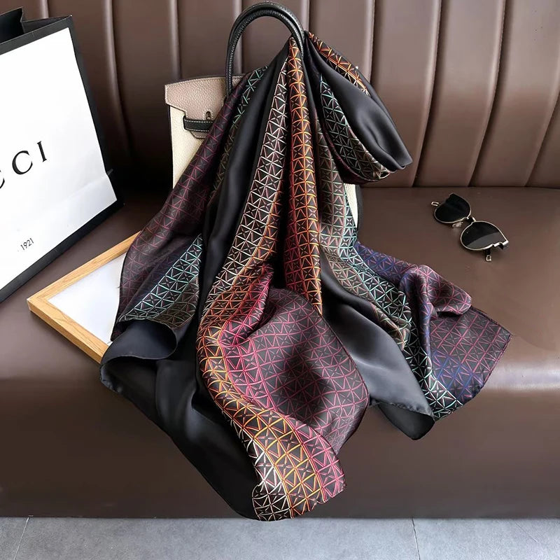 Women's Long Scarf – Smooth Polyester Shawl for All Seasons