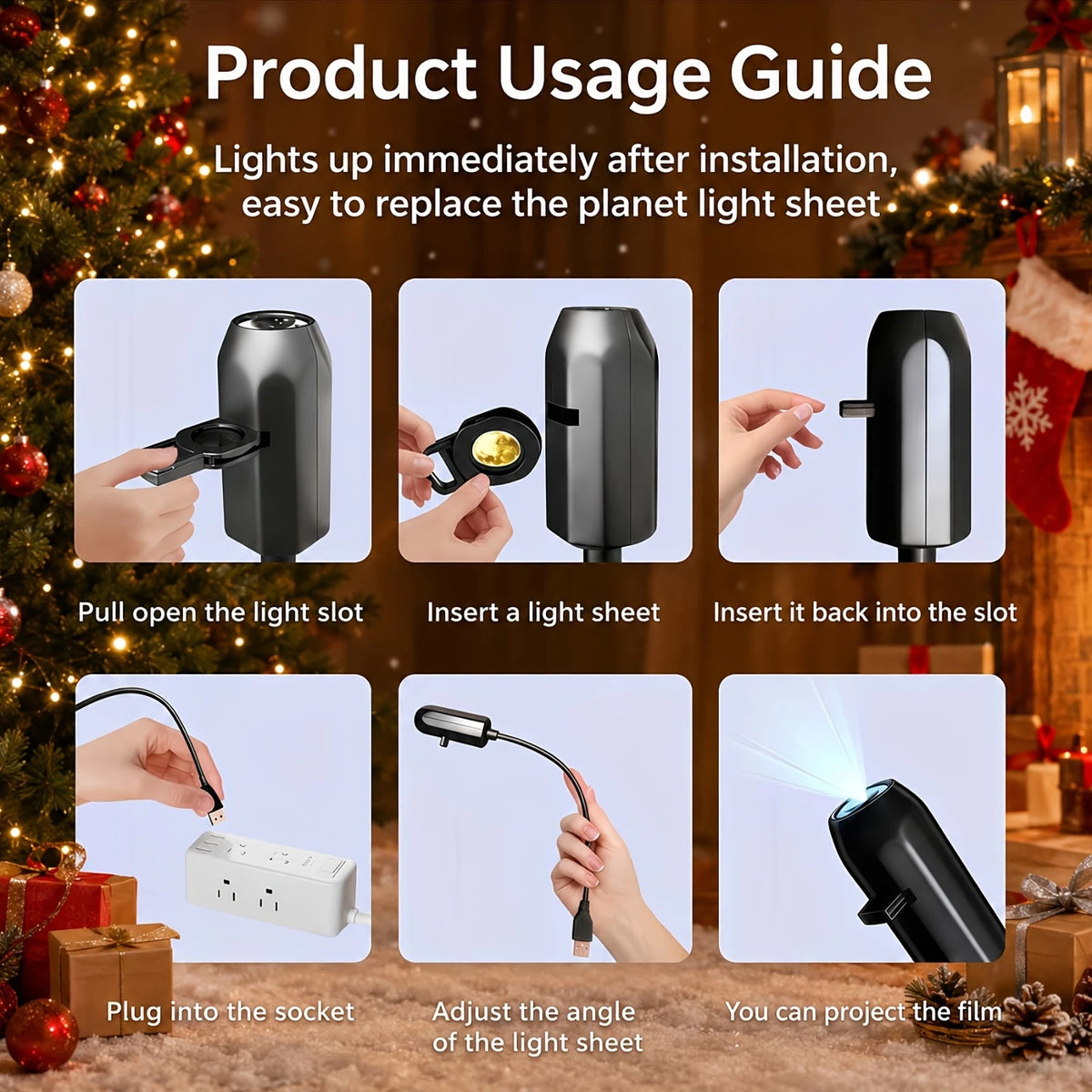 Halloween Projection Lamp, USB LED Ghost Bat Spider Light