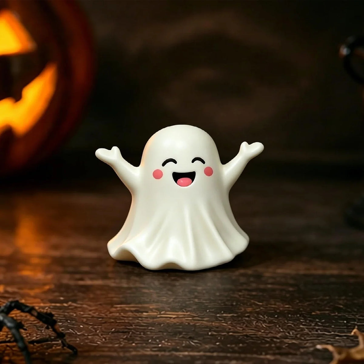 Middle Finger Ghost Statue, Funny Halloween Tabletop Decor