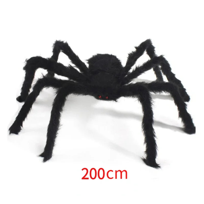 Large Halloween Spider Decoration Plush Black Spider for Haunted Houses