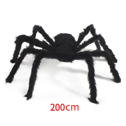 Large Halloween Spider Decoration Plush Black Spider for Haunted Houses