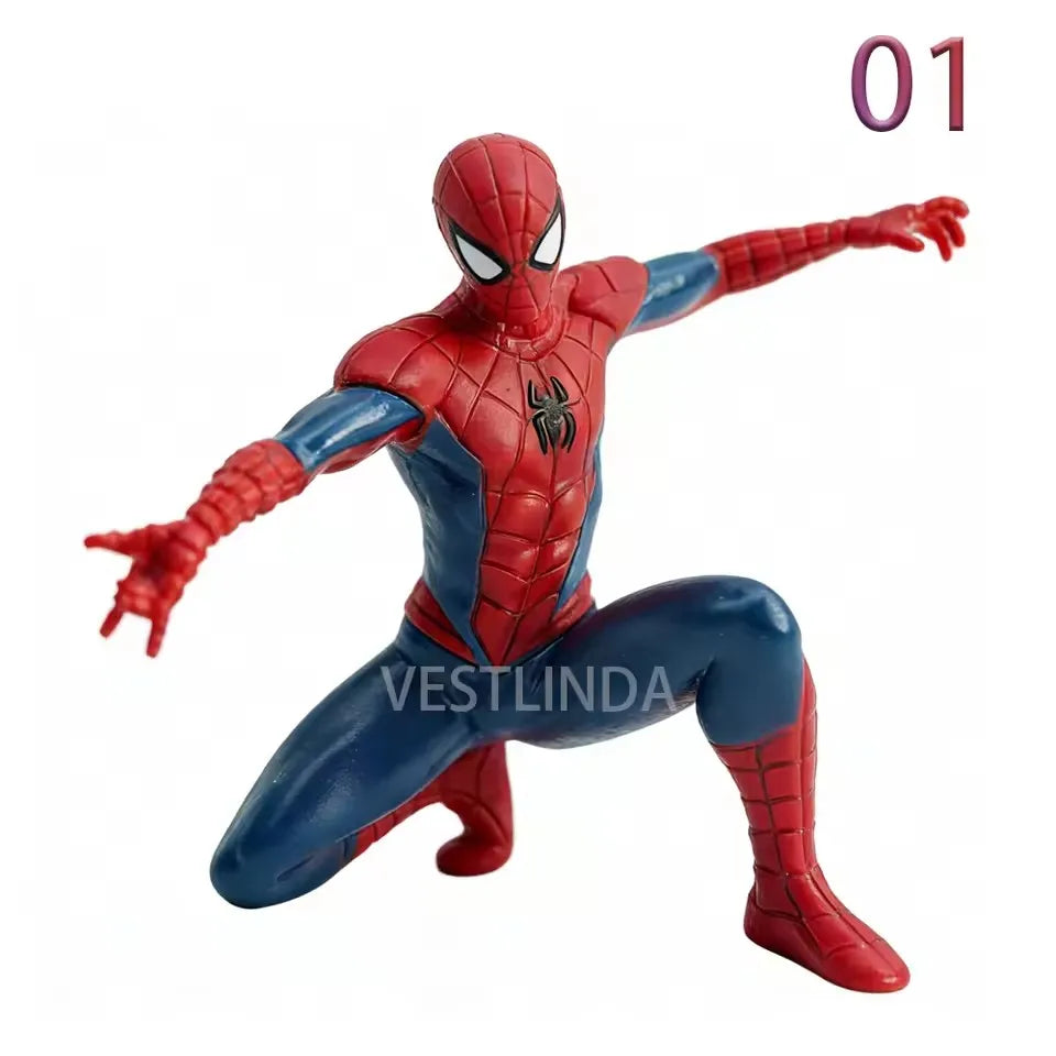 Mini Superhero Action Figure 7-9cm Desktop Collectible