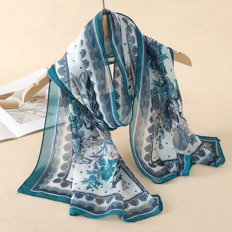 Chiffon Scarf for Women, 50×160cm Lightweight Summer Shawl