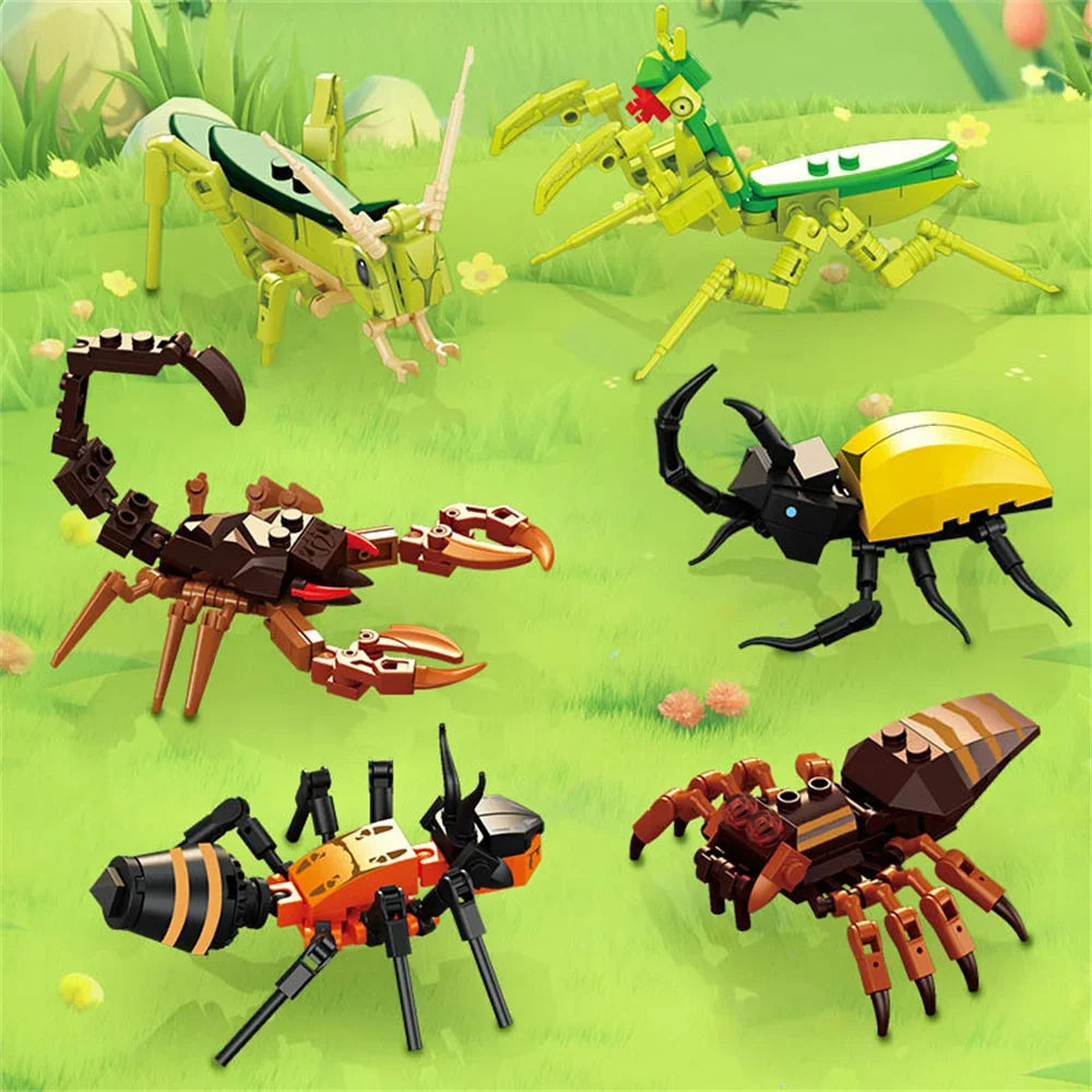 Insect Building Blocks Set DIY Animal Building Toy for Kids