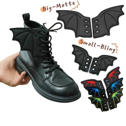 Bat Shoe Charms Embroidered Wings for Sneakers & Halloween