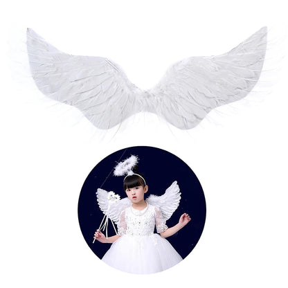 Angel Feather Wings with Elastic Straps for Halloween & Cosplay
