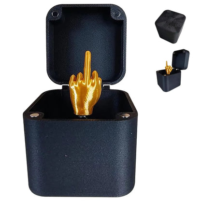 Middle Finger Prank Gift Box – Funny Surprise Desk Decoration
