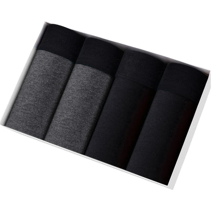 Men's Boxer Shorts Cotton Stretch Underwear 4-Pack