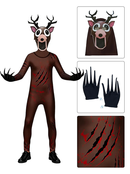 Deer Halloween Costume for Kids & Adults Animal Cosplay Set