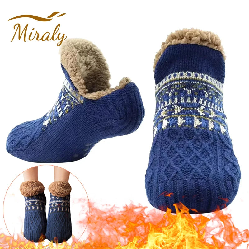 Non-Slip Socks – Warm Fleece Winter Floor Socks