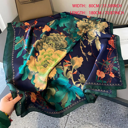 Women's Polyester Scarf, Soft Long Shawl for Beach & Everyday Wear