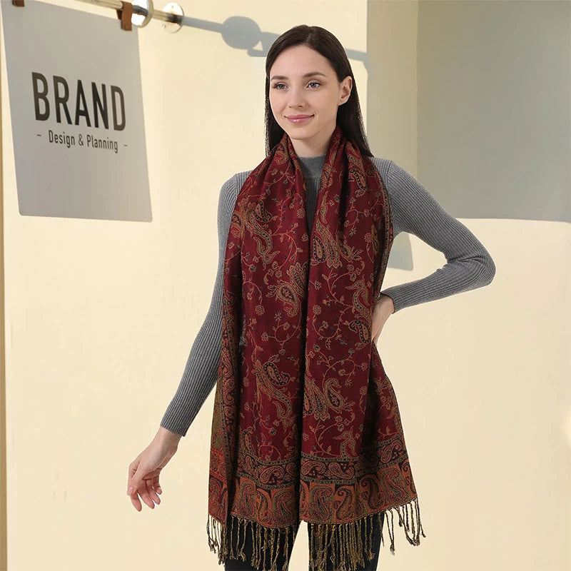 Women's Winter Scarf, Soft Pashmina Shawl Wrap