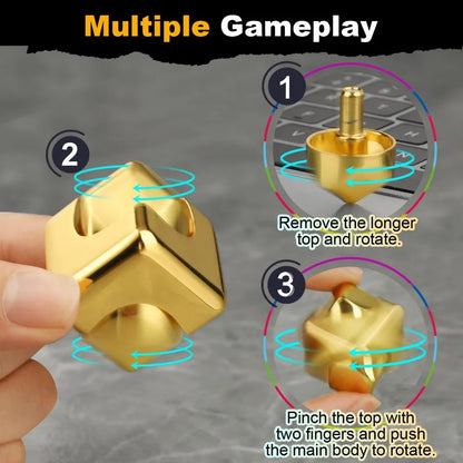 Fidget Spinner Metal Cube Fingertip Gyroscope Toy for Adults