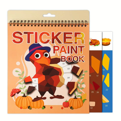 Sticker Activity Book for Kids, Sticker by Number Travel Toy