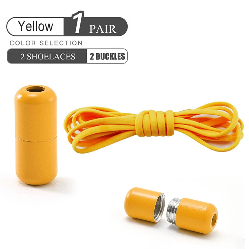 No Tie Shoelaces Elastic Quick Lock Laces for Kids & Adults
