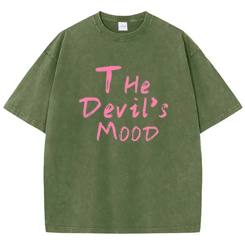 Women’s Oversized T-Shirt Washed Cotton Graphic Print