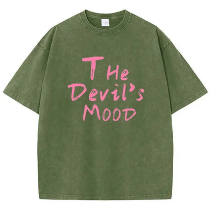 Women’s Oversized T-Shirt Washed Cotton Graphic Print
