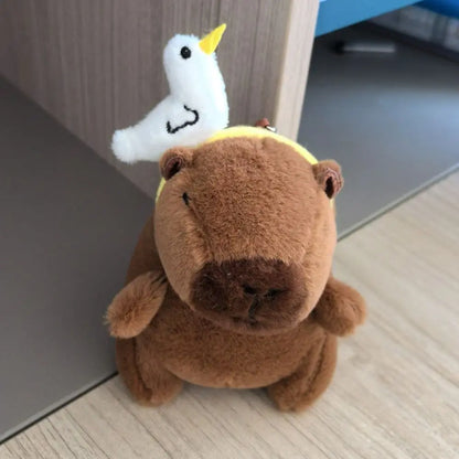 Capybara Plush Toy – Cute Winged Hoodie Stuffed Animal 12cm